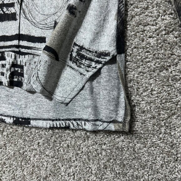 Jess & Jane Womens Sz Small Abstract Print Tunic Top 3/4 Sleeve High-Low Hem - Picture 5 of 7